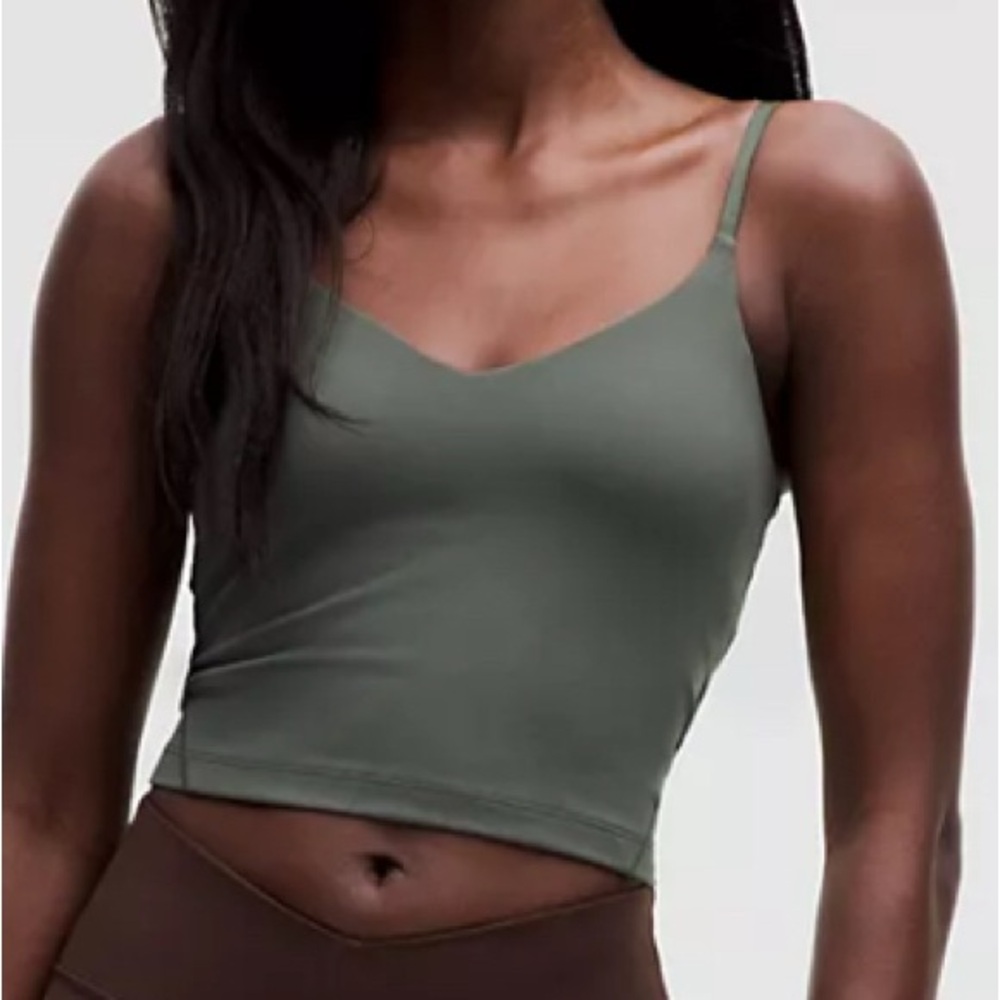 lululemon Align Cropped Cami Tank Top
Light Support in Dark Forest. Sz 0.